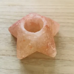 Bougeoir pierre de sel, forme en étoile